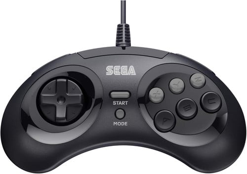 SEGA Genesis 8-button Arcade USB Pad Black - Retro vGames