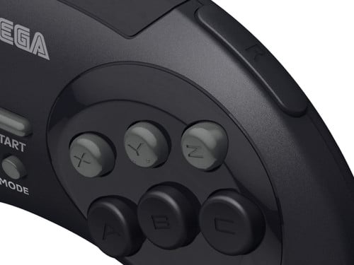 SEGA Genesis 8-button Arcade USB Pad Black - Retro vGames