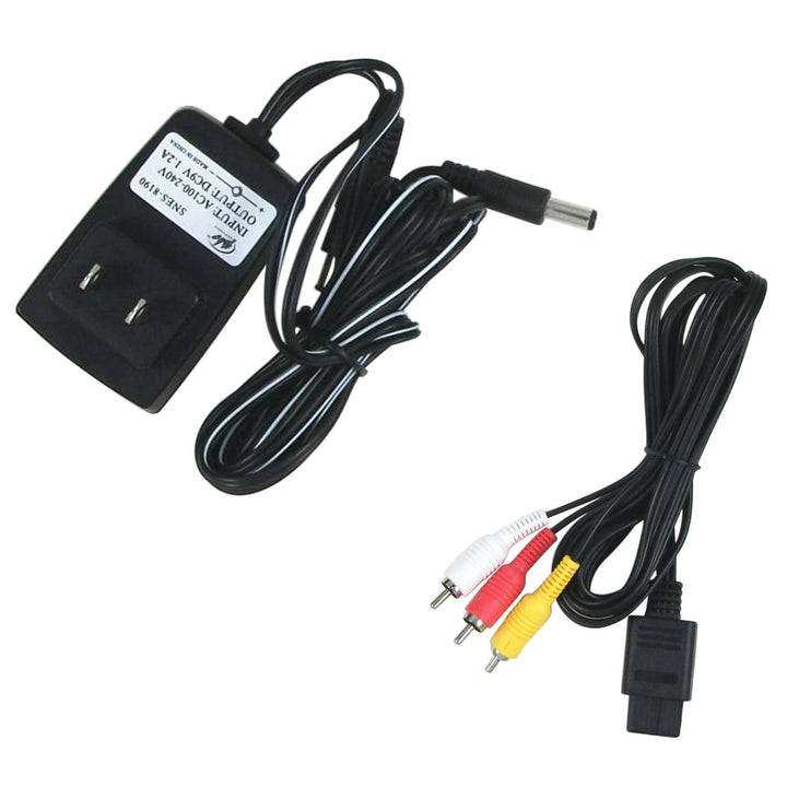 SNES Power Cord & AV Cables - Retro vGames