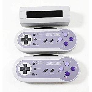 SNES Super Nintendo Acclaim Dual Turbo Wireless Controllers w/ Receiver - Retro vGames