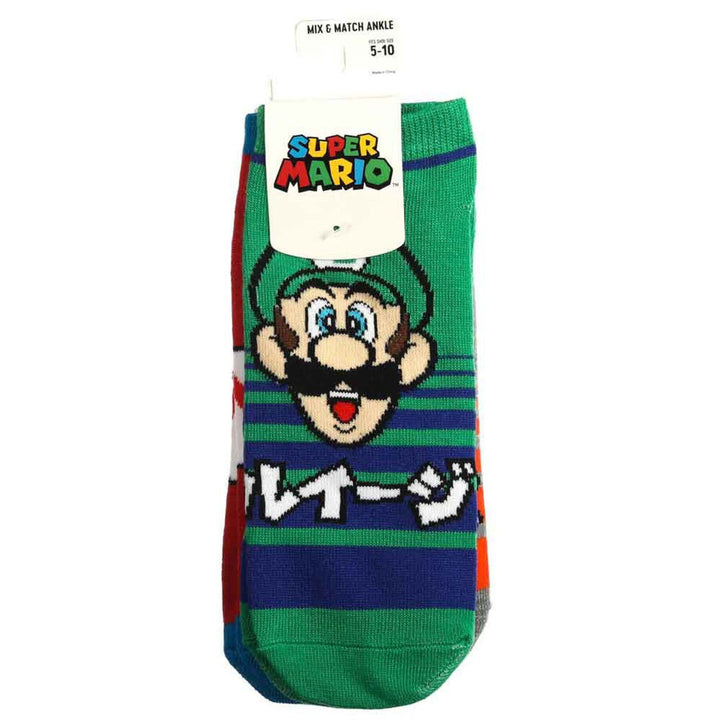 Socks Ankle: Super Mario - Mix and Match (5 Pack) - Retro vGames