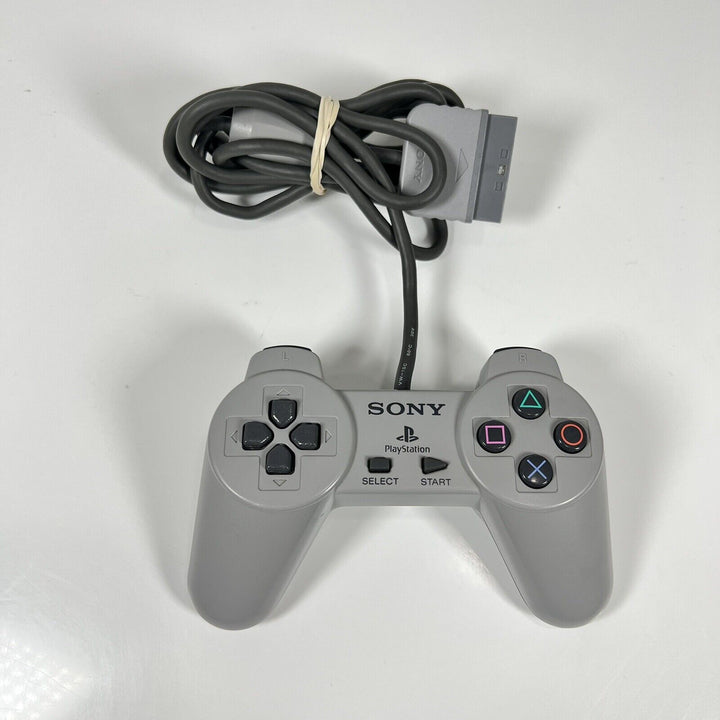 Sony PlayStation PS1 Official OEM Gray Controller - Retro vGames