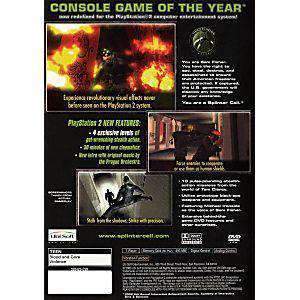Splinter Cell - PS2 Game - Retro vGames