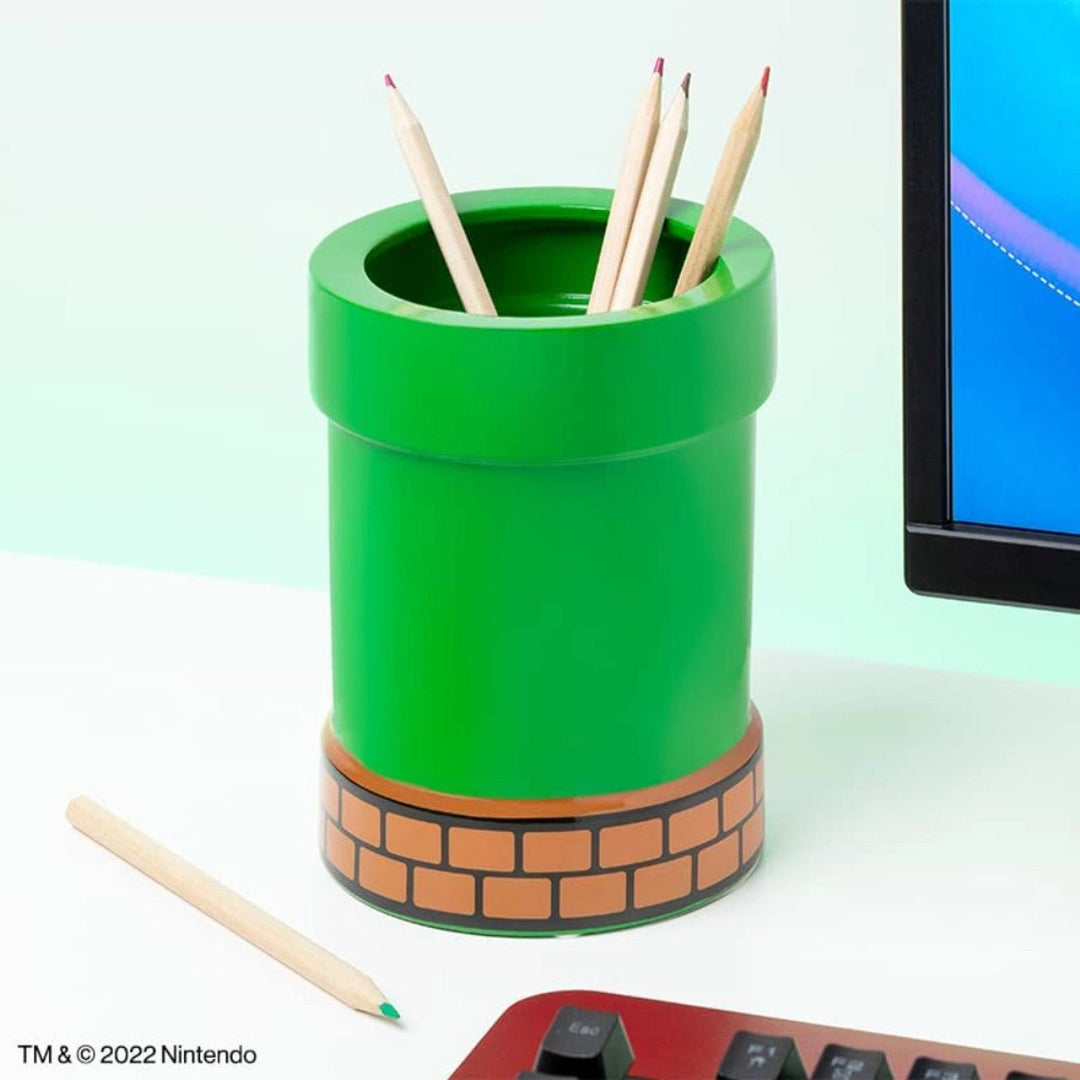 Super Mario: Warp Pipe Pen Pot - Retro vGames