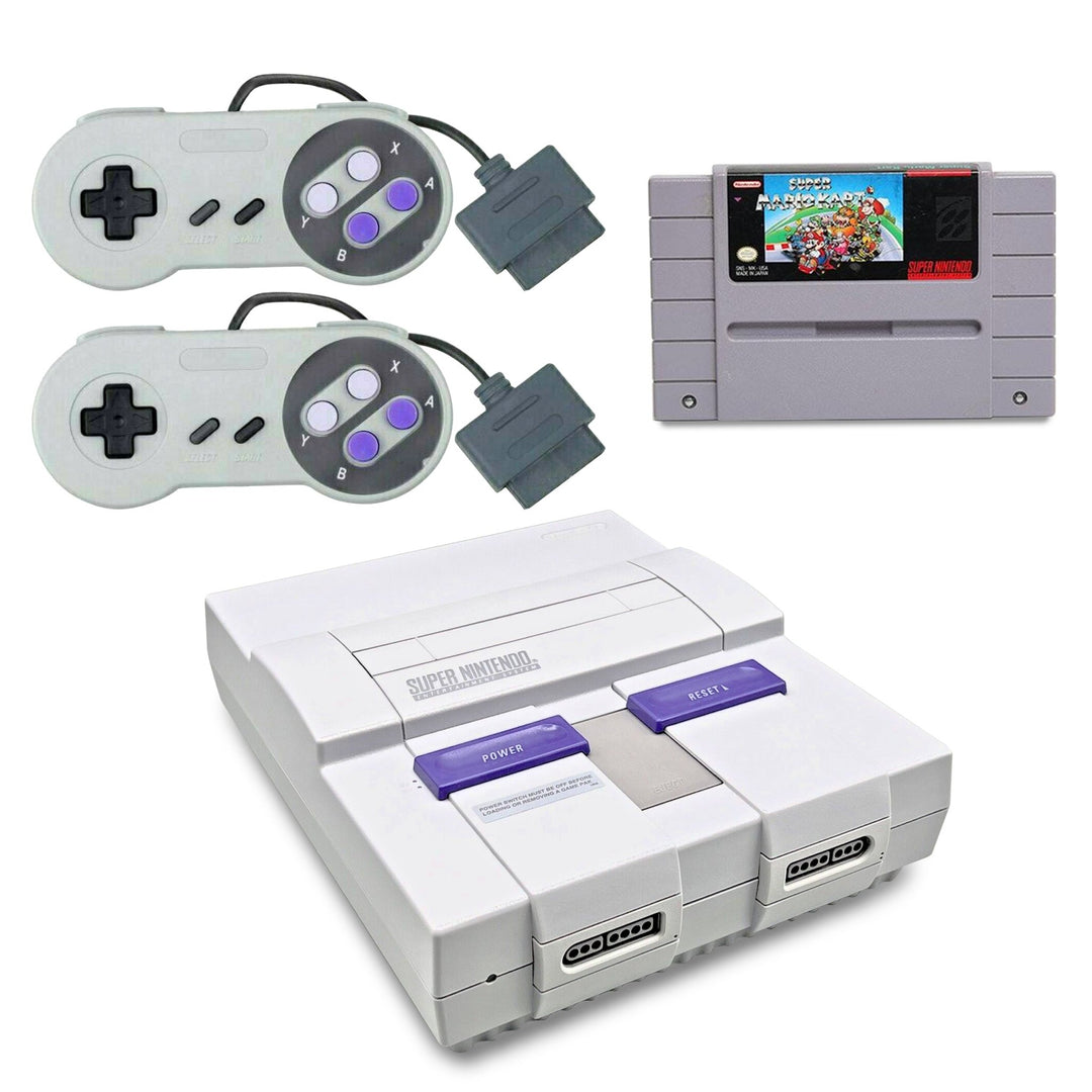 Super Nintendo SNES Original Console: Super Mario Kart - Retro vGames
