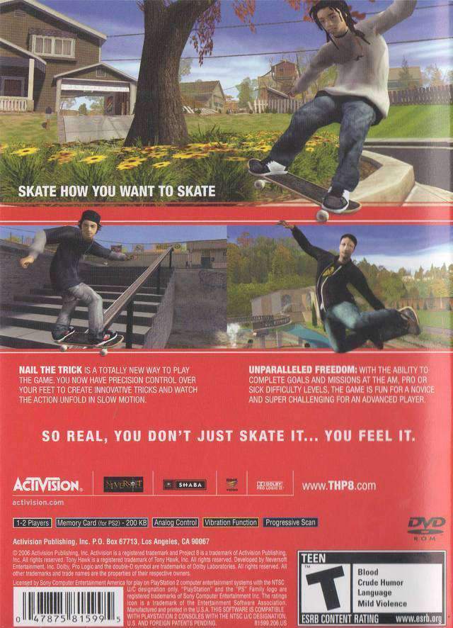 Tony Hawk Project 8 - PS2 Game - Retro vGames