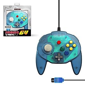 Tribute64 Nintendo 64 Controller - Ocean Blue - Retro vGames