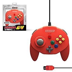Tribute64 Nintendo 64 Controller - Red - Retro vGames