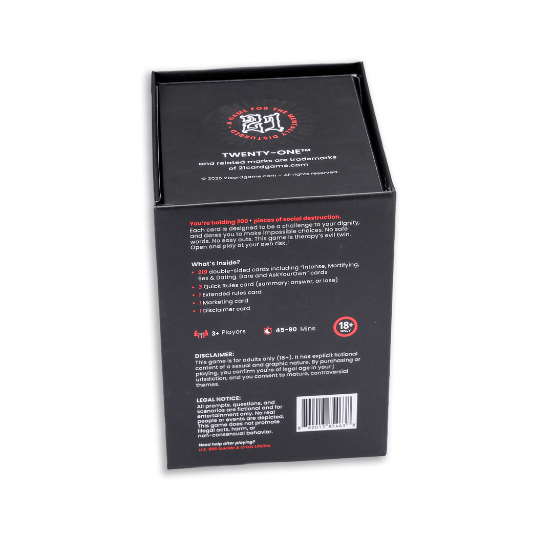 TWENTY-ONE™ Adult Party Card Game (18+) | 225 Cards for Game Night Fun - Retro vGames
