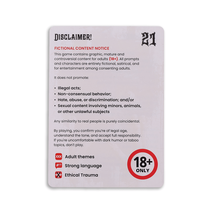 TWENTY-ONE™ Adult Party Card Game (18+) | 225 Cards for Game Night Fun - Retro vGames
