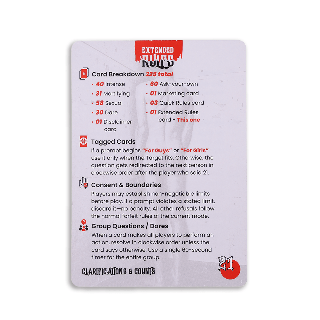 TWENTY-ONE™ Adult Party Card Game (18+) | 225 Cards for Game Night Fun - Retro vGames