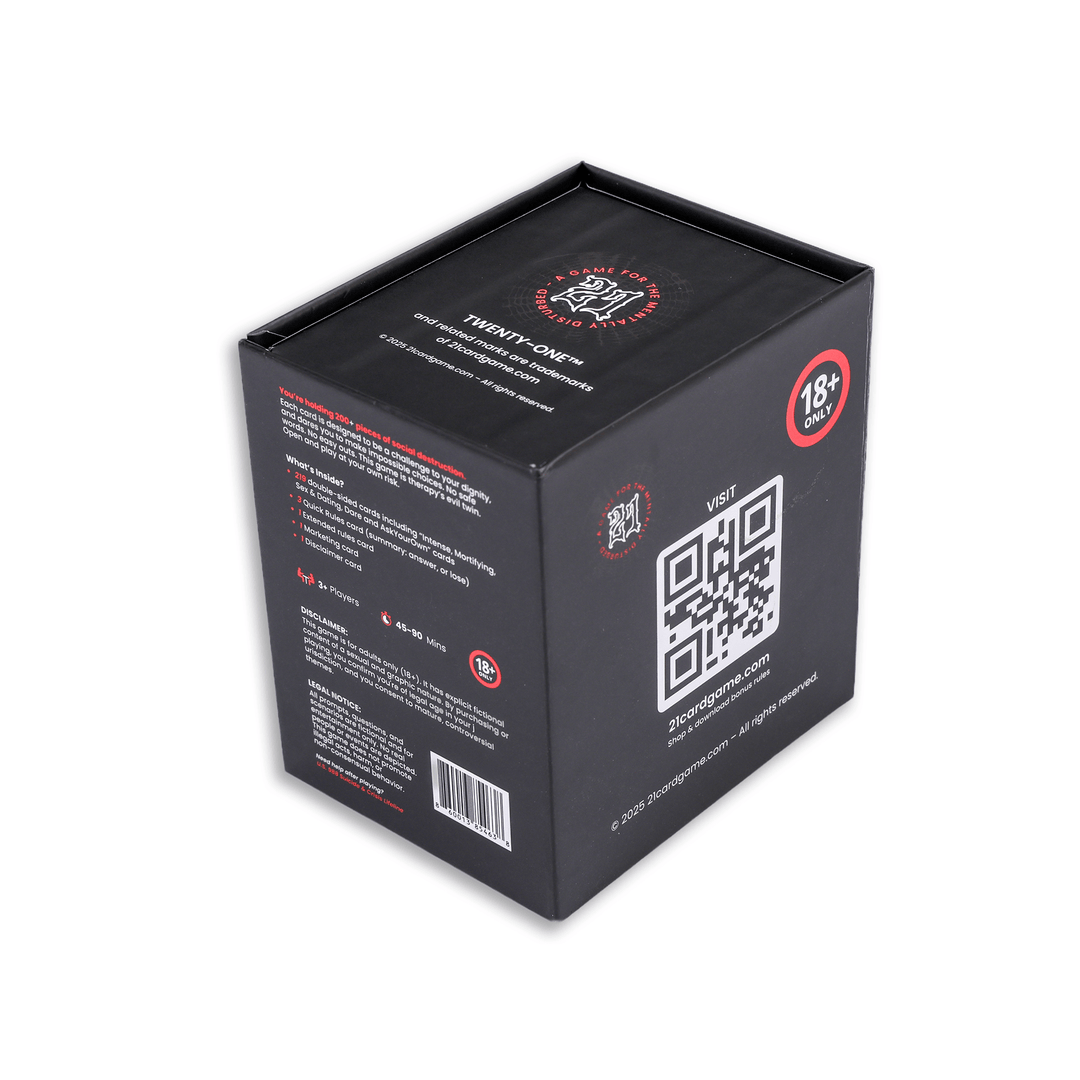 TWENTY-ONE™ Adult Party Card Game (18+) | 225 Cards for Game Night Fun - Retro vGames