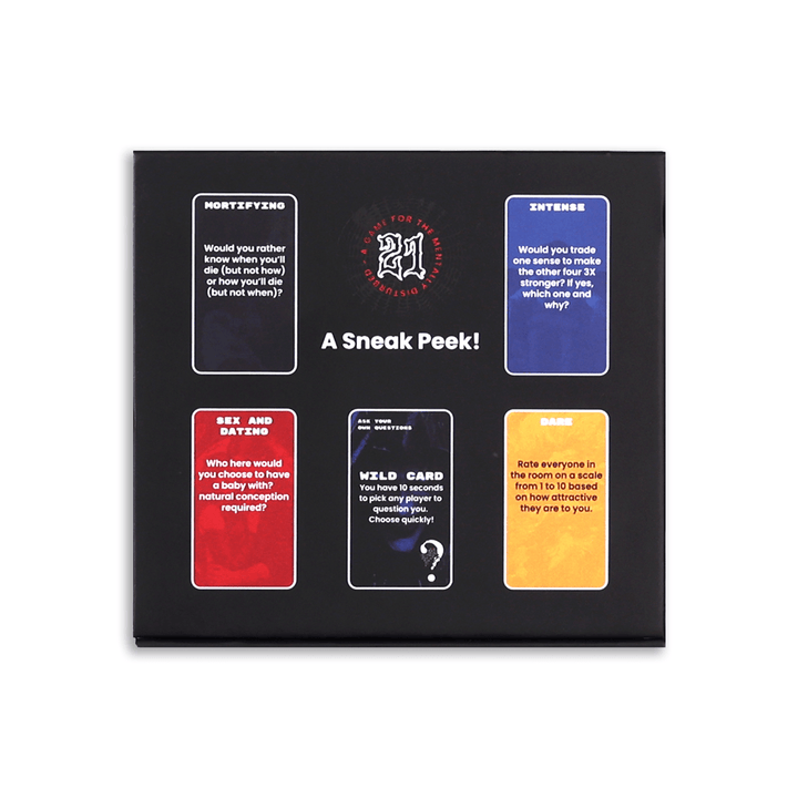 TWENTY-ONE™ Adult Party Card Game (18+) | 225 Cards for Game Night Fun - Retro vGames