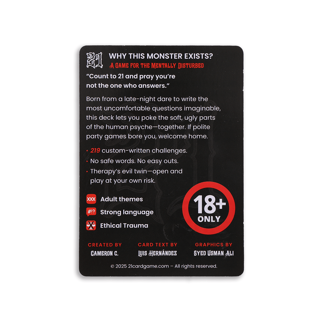 TWENTY-ONE™ Adult Party Card Game (18+) | 225 Cards for Game Night Fun - Retro vGames