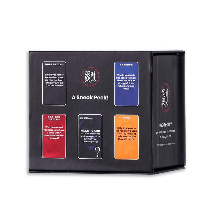 TWENTY-ONE™ Adult Party Card Game (18+) | 225 Cards for Game Night Fun - Retro vGames
