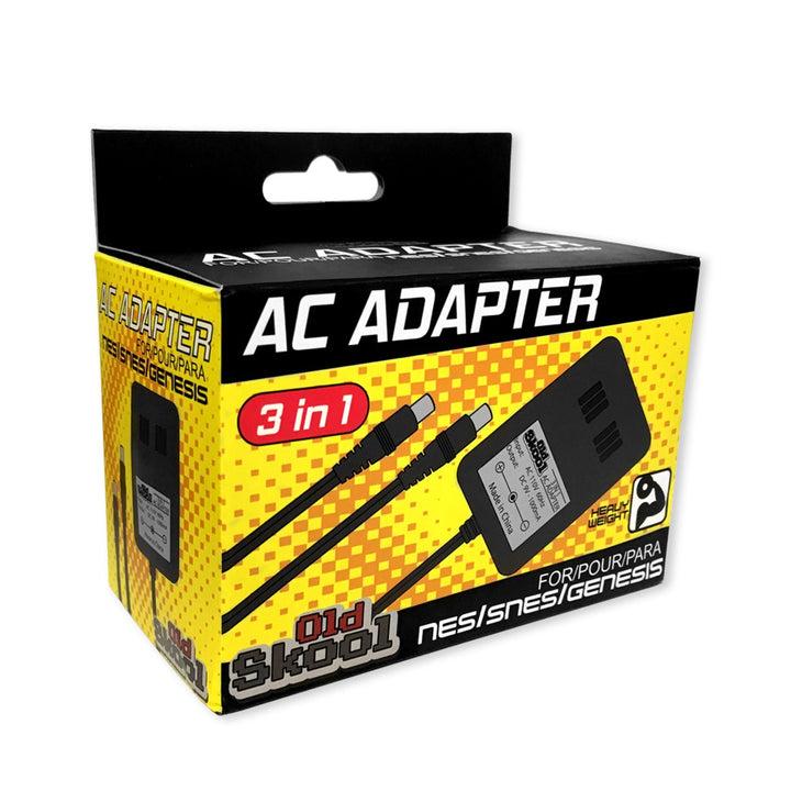 Universal Retro 3-1 AC Adapter: NES / SNES / Genesis - Old Skool - Retro vGames