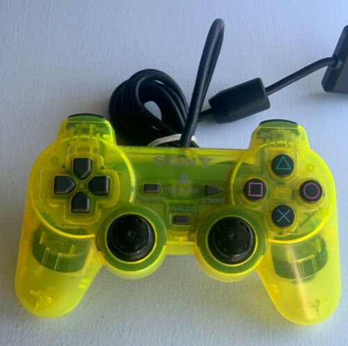 Used Playstation 2 PS2 Dualshock 2 Lemon Yellow Controller - Retro vGames