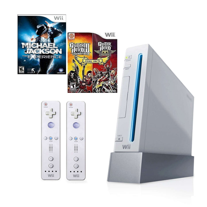 Wii Console Bundle: Michael Jackson & Guitar Hero Dual Pack - Retro vGames