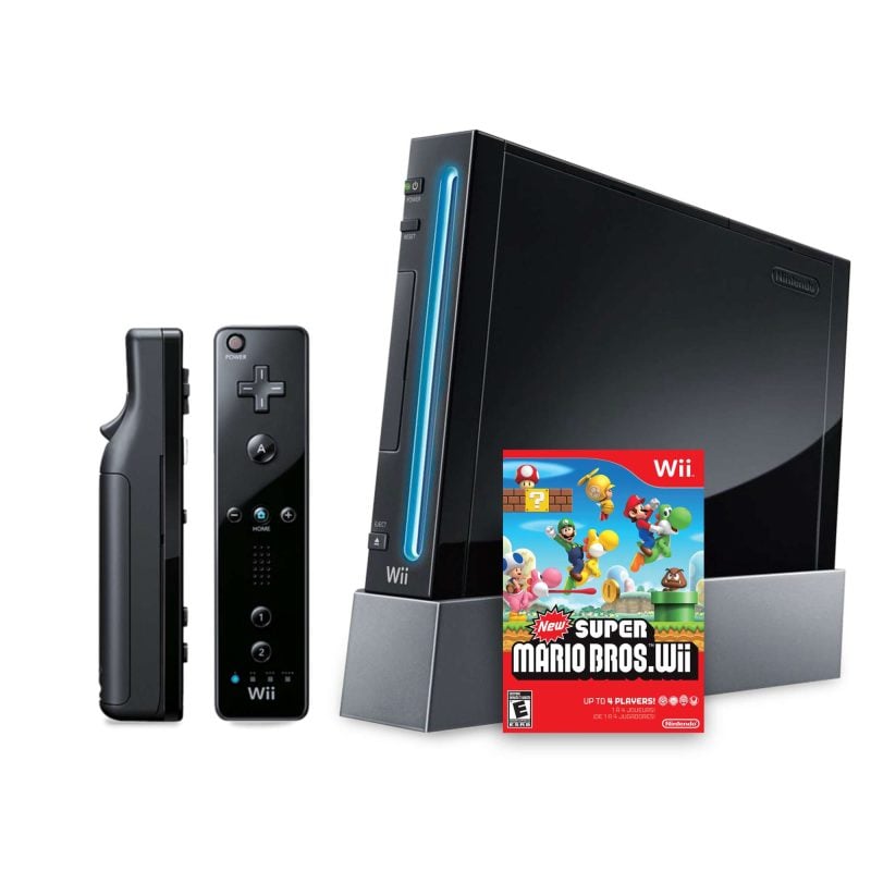 Wii Console Bundle: New Super Mario Bros - Retro vGames