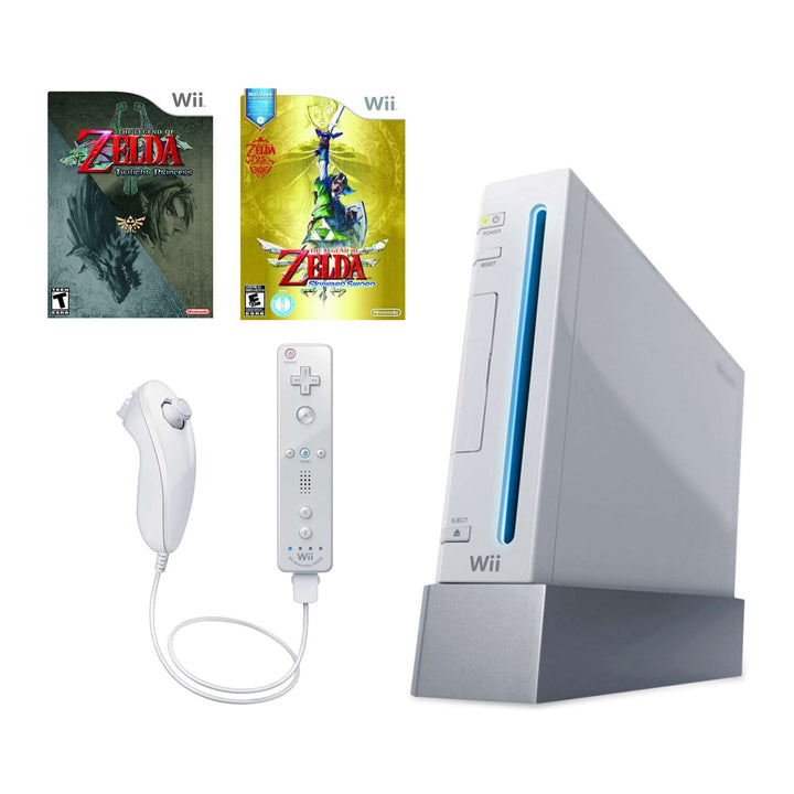 Wii Console Bundle: Zelda Twilight Princess & Skyward Sword - Retro vGames