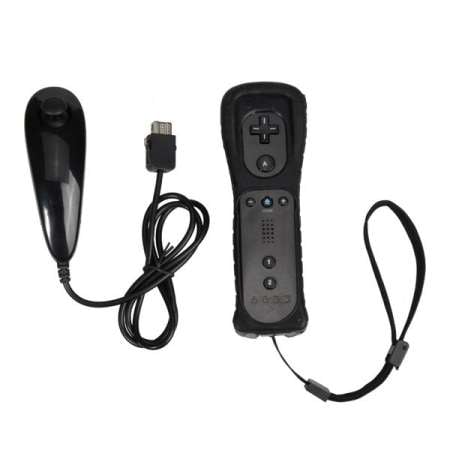 Wii U / Wii Controller Bundle - Nunchuk and Remote Black - Retro vGames