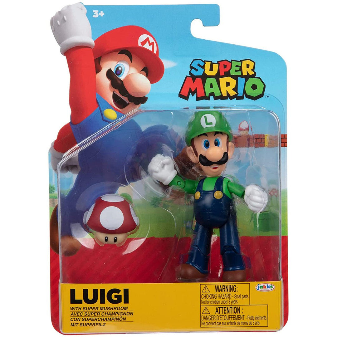 World of Nintendo: 4" Figures Wave 25 - Luigi - Retro vGames