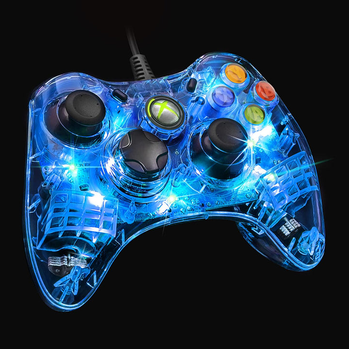 Xbox 360 After Glow Blue Controller - Retro vGames