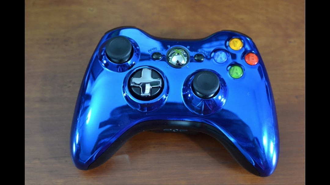 XBOX 360 Chrome Blue Controller - Retro vGames