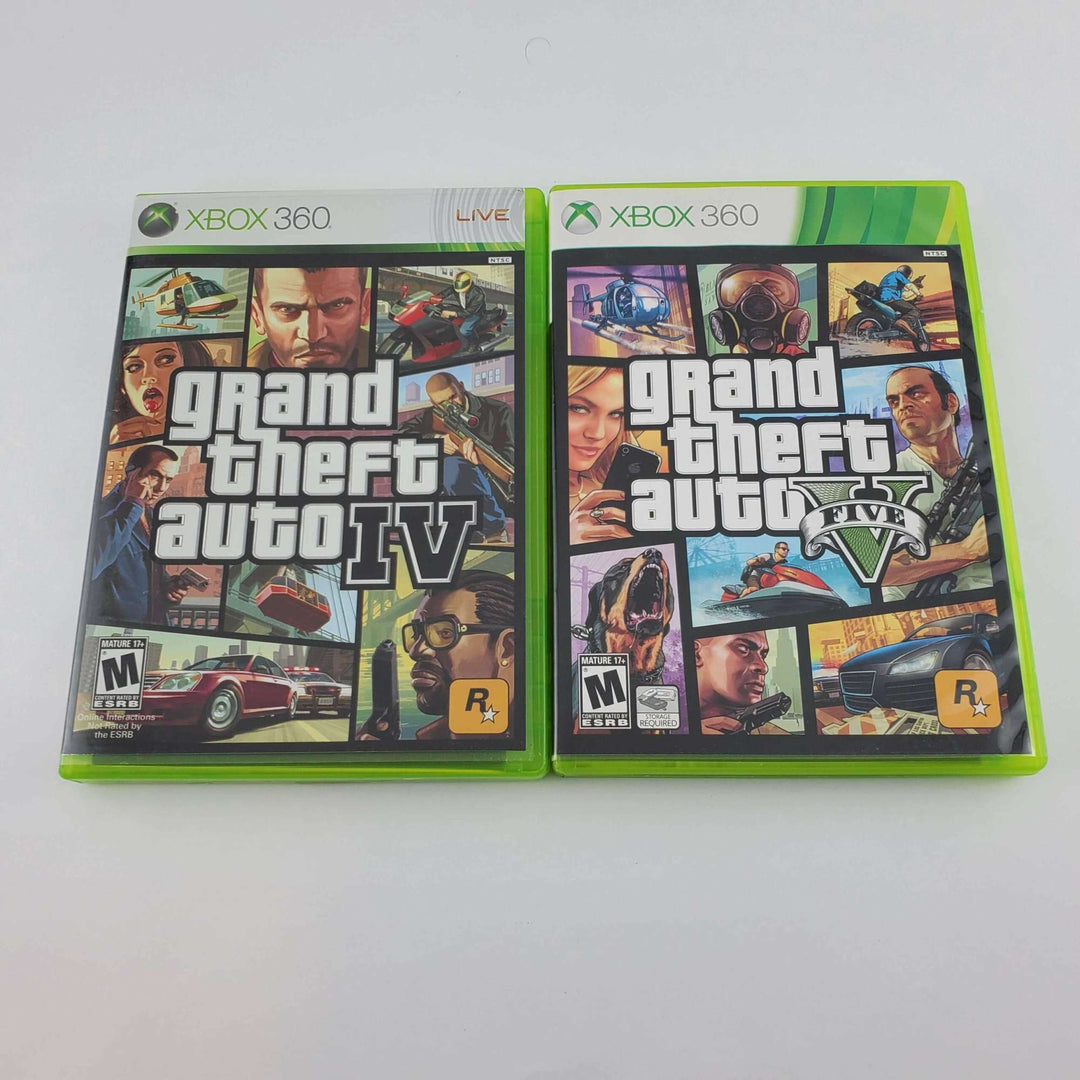 Xbox 360 Console Bundle: Grand Theft Auto IV & V - Retro vGames