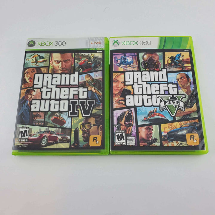 Xbox 360 Console Bundle: Grand Theft Auto IV & V - Retro vGames
