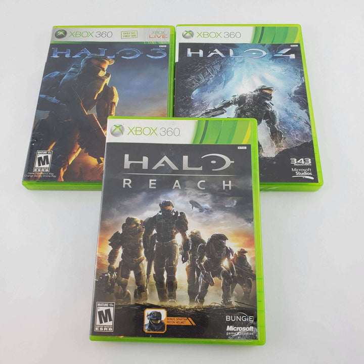Xbox 360 Console Bundle: Halo 3, 4 & Reach - Retro vGames